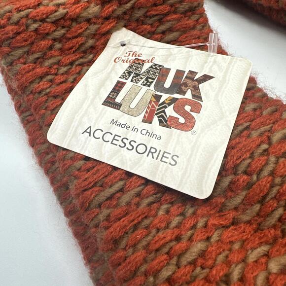 Muk Luks Square Cold Weather Scarf NWT Fringe Thanksgiving Attire - Picture 5 of 7